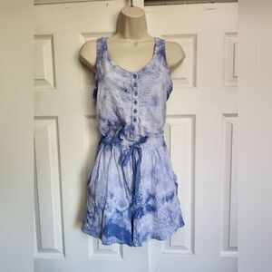 Gap blue tie dye romper $12